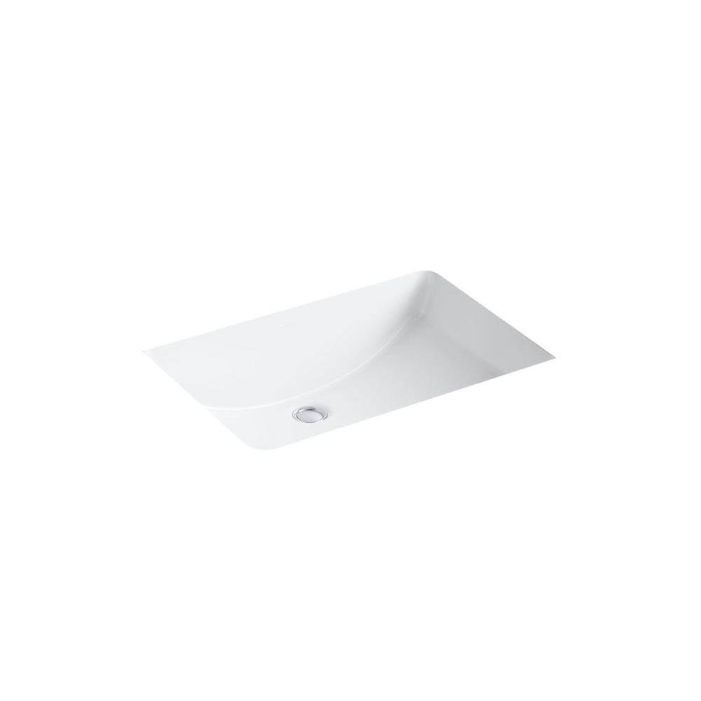 Ladena White Porcelain Rectangular Undermount Sink