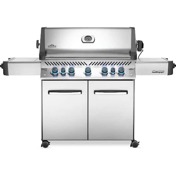NAPOLEON Prestige 665 7-Burner Natural Gas Grill in Stainless Steel with Infrared Side and Rear Burners