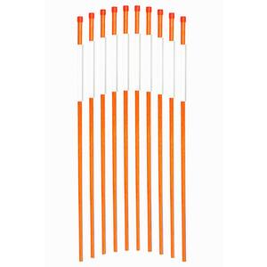 72 in. Orange Reflective Driveway Markers 5/16 in. Dia Solid Driveway Poles for Easy Visibility at Night (20-Pack)