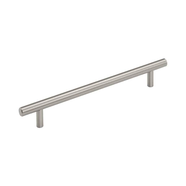 Amerock Bar Pulls 7-9/16 in. (192mm) Center-to-Center Satin Nickel Bar Cabinet Pull