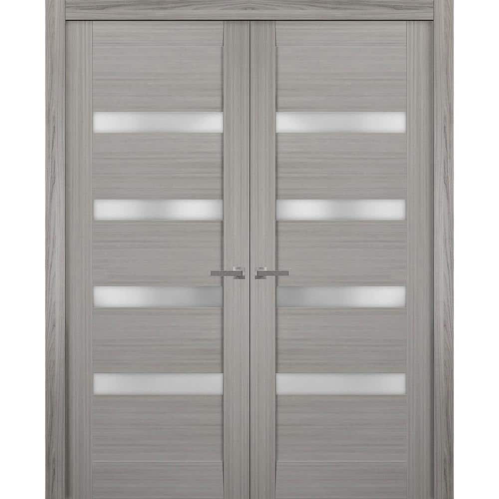36 in. x 80 in. Gray Ash Finished Universal/Reversible Solid MDF Assembly Required Interior Door Kit price history on PriceWatchPro