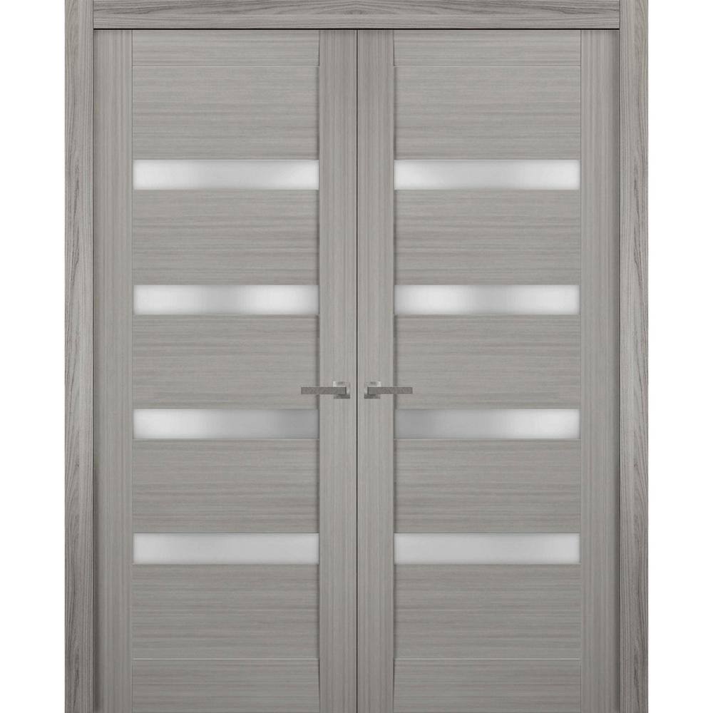 72 in. x 96 in. Gray Ash Finished Universal/Reversible Solid MDF Assembly Required Interior Door Kit price history on PriceWatchPro