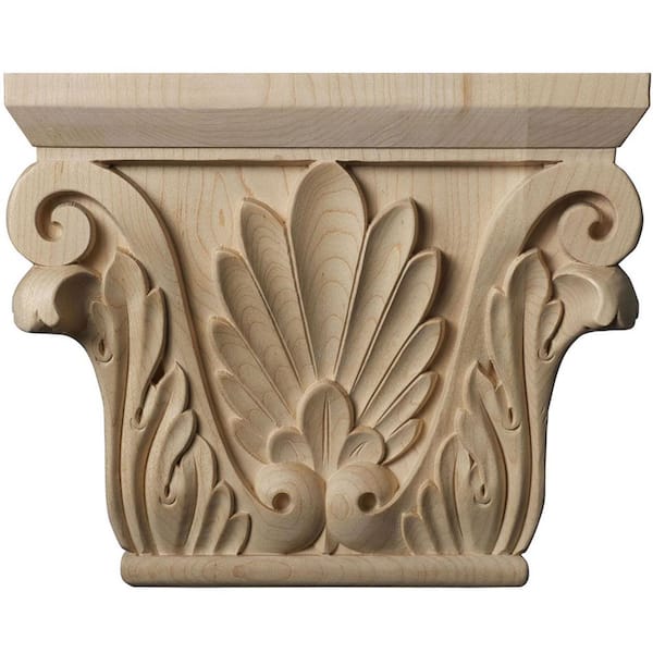 Ekena Millwork 9-1/2 in. x 3-1/8 in. x 7-5/8 in. Unfinished Wood Cherry Medium Chesterfield Corbel