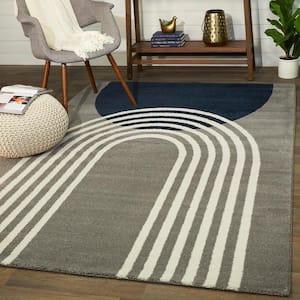 Gateway Taupe 5 ft. x 7 ft. Modern Arch Area Rug