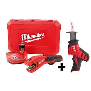 M12 12V Lithium-Ion Cordless Copper Tubing Cutter Kit W/ M12 HACKZALL Reciprocating Saw