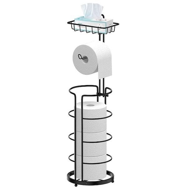 Straight Type Paper Towel Holder in Black