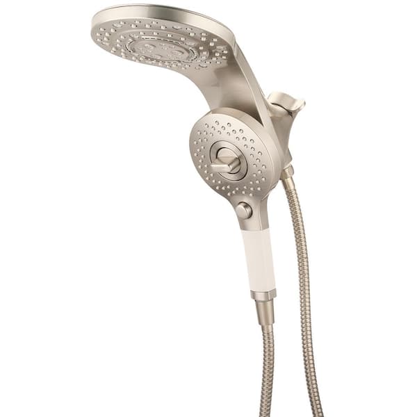 P-4560-BN 9-Spray Dual Settings Wall Mount Fixed and Handheld Shower Head 2.5 GPM in Brushed Nickel