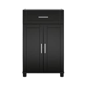Kai 23.69 in. W x 39.25 in. H x 15.38 in. D 1 Drawer/ 2 Door Base Freestanding Cabinet in Black