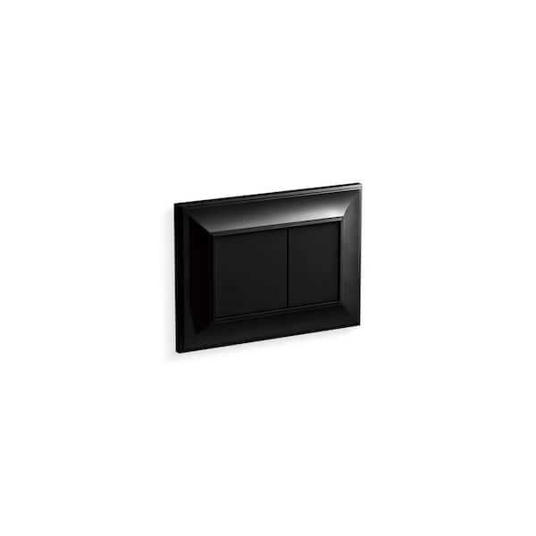 KOHLER Memoirs Flush Actuator Plate for In-Wall Tank and Carrier System in Black Black