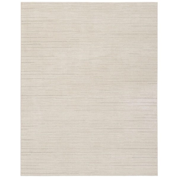 Nourison Santa Cruz Ivory Grey 9 ft. x 12 ft. Abstract Contemporary Area Rug