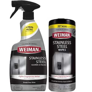 12 oz. Stainless Steel Cleaner Wipes and 22 oz. Stainless Steel Cleaner and Polish Spray