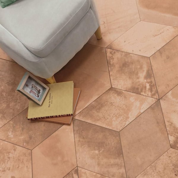 Argillos Hex Rhomboid Teja 21 in. x 24 in. Porcelain Floor and Wall Tile (10.2 sq. ft./Case)