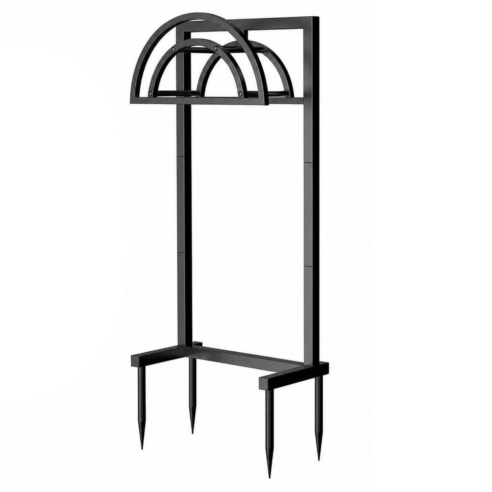 Freestanding Detachable Metal Hose Holder with 4 Spikes for Outdoor Yard Hose Storage, Black price history on PriceWatchPro