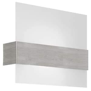 Nikita 14 in. W x 11.42 in. H 1-Light Matte Nickel Wall Sconce with White Glass Shade