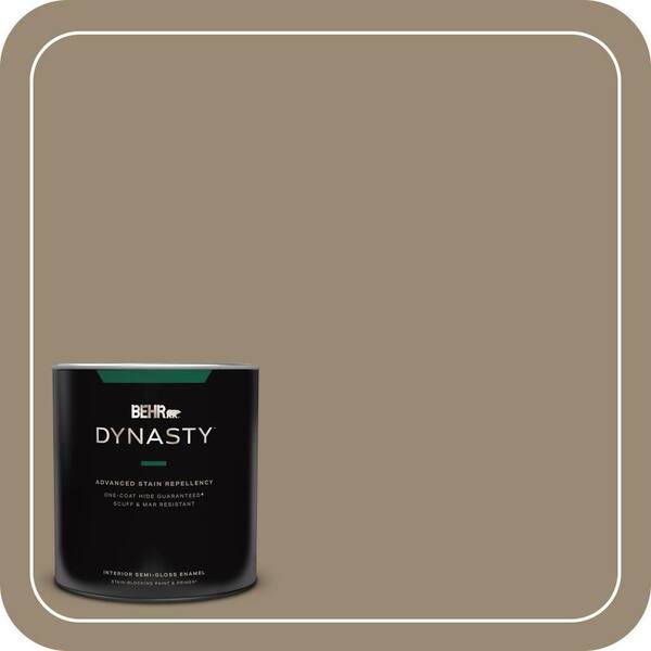 BEHR DYNASTY 1 qt. #N310-5 Weathered Fossil Semi-Gloss Enamel Interior Stain-Blocking Paint and Primer