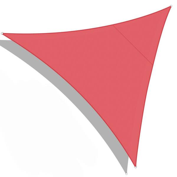 TIRAMISUBEST 9.84 ft. x 9.84 ft. x 9.84 ft. Red Triangle Sun Shade Sail