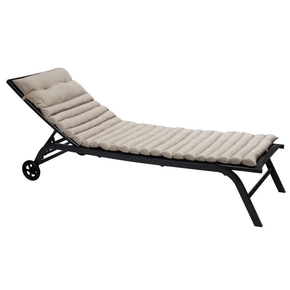2-Piece 23.62 in. x 72.83 in. x 2.36 in. Outdoor Lounge Chair Cushion Replacement in Khaki price history on PriceWatchPro