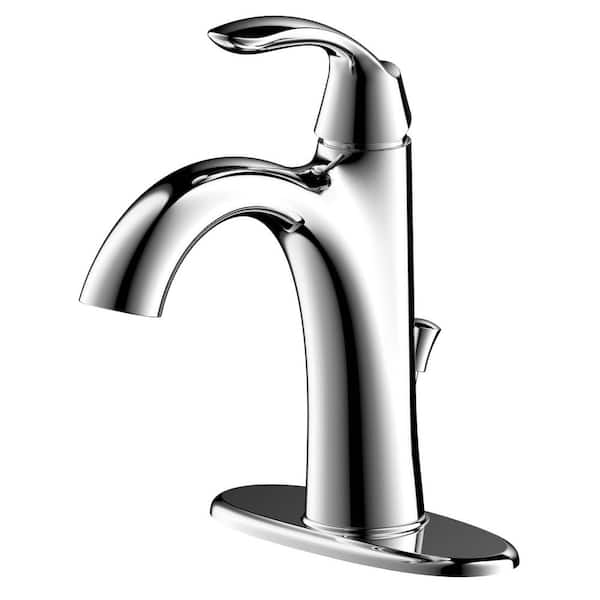 Fontaine by Italia Arts et Metiers Single-Hole Single-Handle Bathroom Faucet with Drain in Chrome