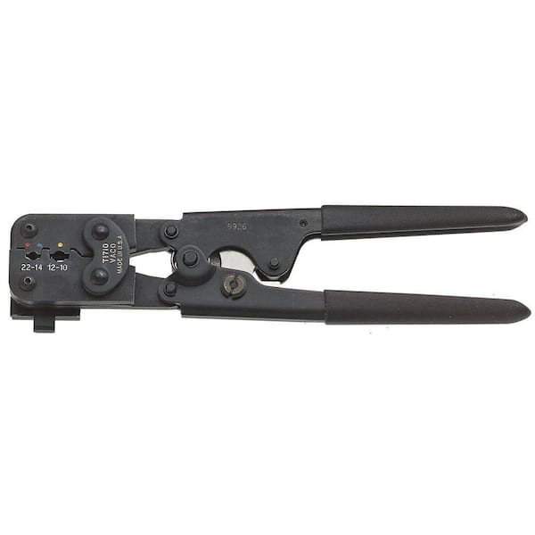 Klein Tools 9 in. Compound Action Ratcheting Crimper for Insulated Terminals