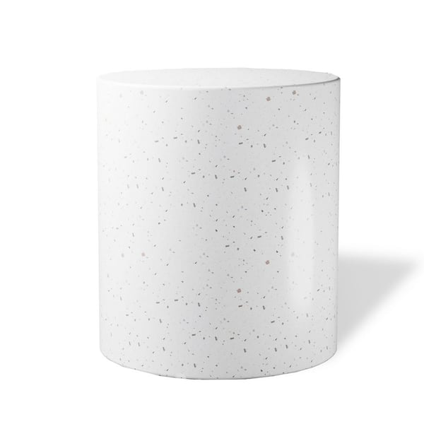 Unbranded Outdoor Side Table for Patio, Small Concrete Side Table, Modern Round Stone Side Table for Living Room, Garden, Balcony