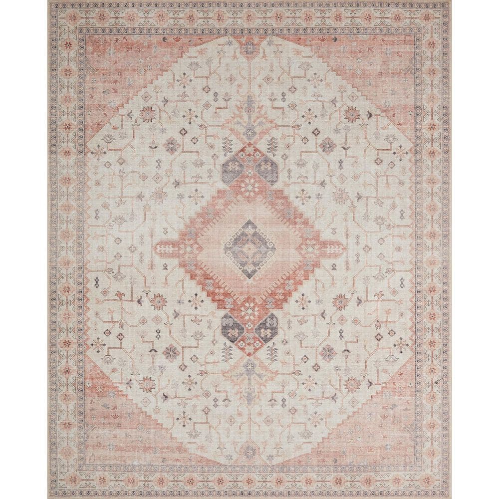 Leesa Ivory/Rust 5 Ft. x 7 Ft. 6 In. Oriental Printed Area Rug price history on PriceWatchPro