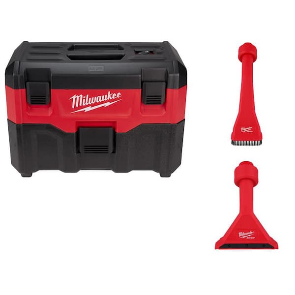 Milwaukee M18 18-Volt 2 Gal. Lithium-Ion Cordless Wet/Dry Vacuum with AIR-TIP 1-1/4 in. - 2-1/2 in. (2-Piece) Utility Nozzle Kit