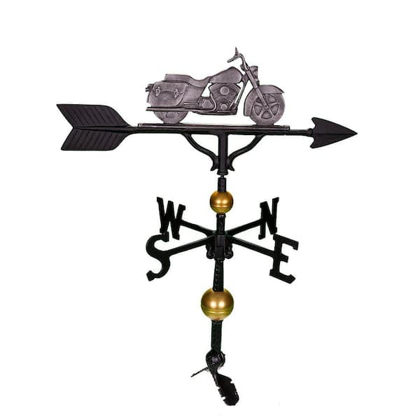 Montague Metal Products 32 in. Deluxe Swedish Iron Motorcycle Weathervane