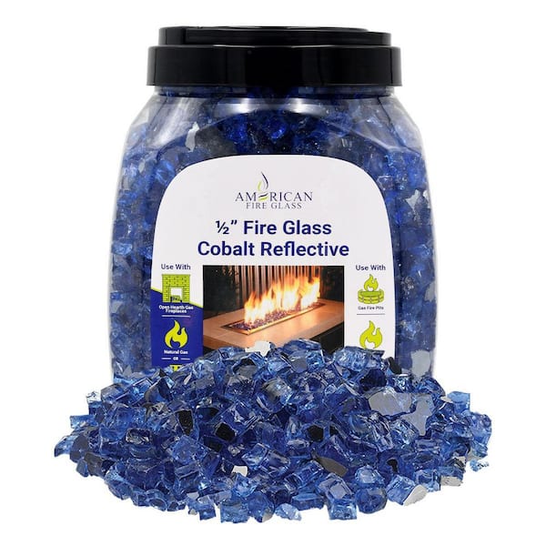 American Fire Glass 1/2 in. Bronze Fire Glass-10 lb. Jar AFF-BRZ12