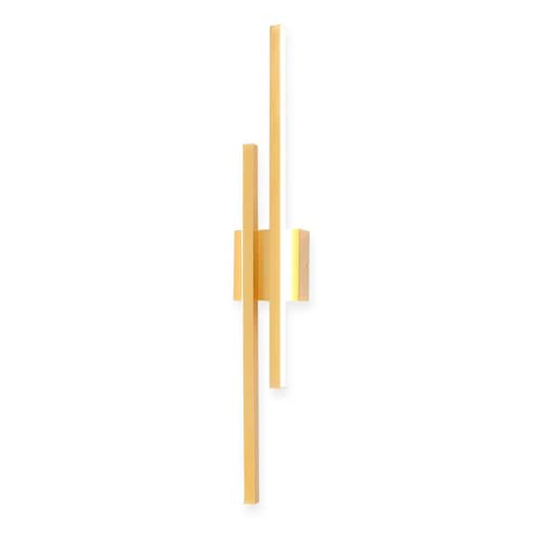 UMEILUCE 24 in. 2-Light Gold Linear LED Vanity Light for Bathroom, Wall Sconces for Living Room Stairs