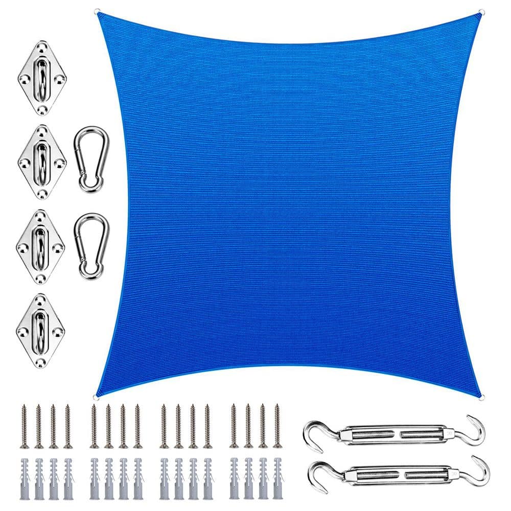 16 ft. x 16 ft. Square Shade Sail With Hardware Kit-Blue price history on PriceWatchPro