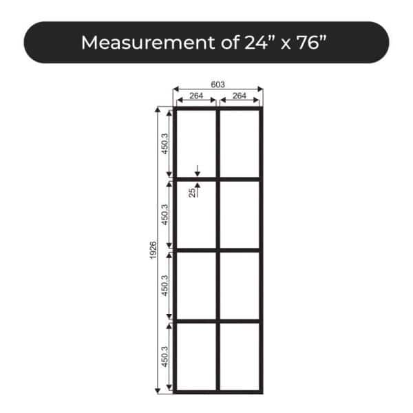 Free Standing Shower Screen 39½ x 76¾ , SKU: LB00112