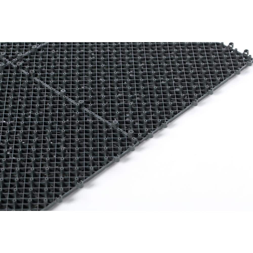 Gray 12" x 12" Interlocking Plastic Garden Pathway Tiles