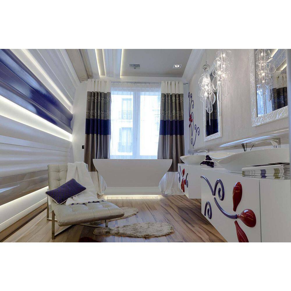 Primed White Polyurethane Crown Moulding for Indirect Lighting