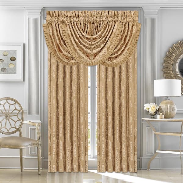 Unbranded Colonial Gold Polyester 84" Window Panel Pair