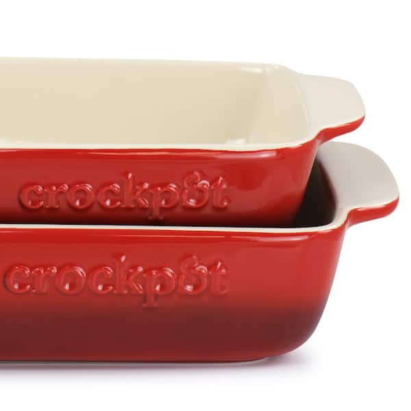 Crock-Pot Artisan 5.6 qt. Rectangular Stoneware Bake Pan in Cream  985120109M - The Home Depot