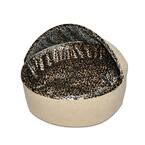Thermo-Kitty Deluxe Small Tan Leopard Hood Heated Cat Bed