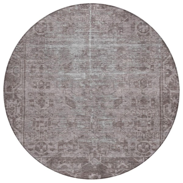 Addison Rugs Chantille Machine Washable Indoor/Outdoor Abstract ACN1228 Mocha 8 ft. x 8 ft. Area Rug