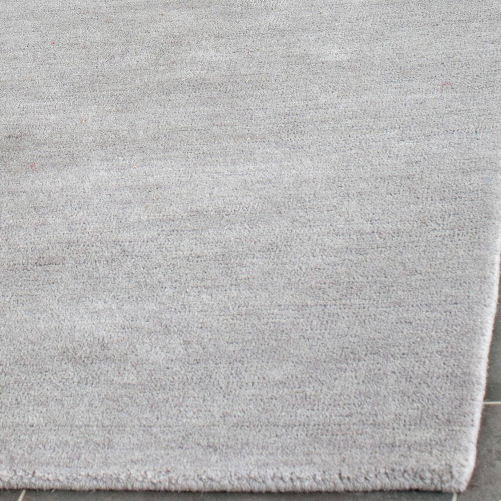 Hand-Tufted Artisan Gray Shag Wool Square Rug, 62"