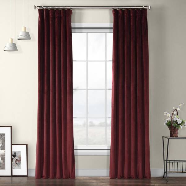 dark red velvet curtain