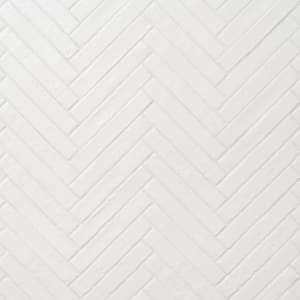 Virtuo Matte White 1.45 in. x 9.21 in. Crackled Ceramic Subway Wall Tile (4.65 sq. ft./Case)