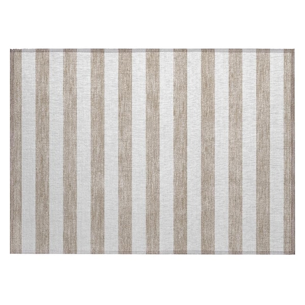 Chantille ACN528 Taupe 1 ft. 8 in. x 2 ft. 6 in. Machine Washable Indoor/Outdoor Geometric Area Rug