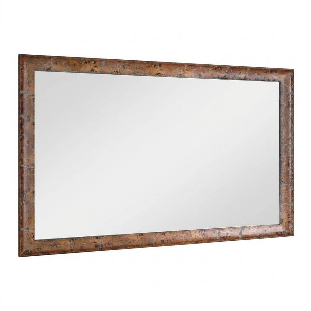 24 in. W x 36 in. H Rectangle Rustic Brown Wood Framed Wall Mirror, Farmhouse Vanity Bathroom Mirror for Bedroom price history on PriceWatchPro