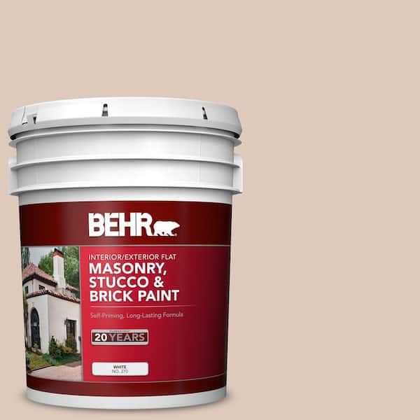 BEHR 5 gal. #ICC-22 Haze Flat Interior/Exterior Masonry, Stucco and Brick Paint