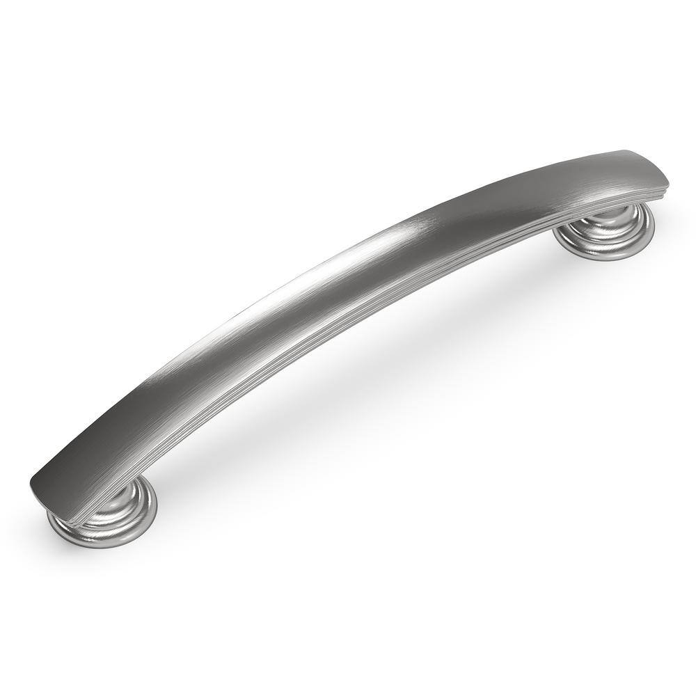 Satin Nickel 5-1/16" Modern Farmhouse Cabinet Pulls with Mounting Hardware