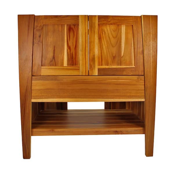 Significado 30 in. L Teak Vanity Cabinet Only in Natural Teak