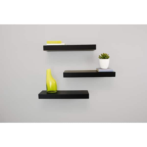 Kiera Grace Maine Wall Shelf - Black - 16 in