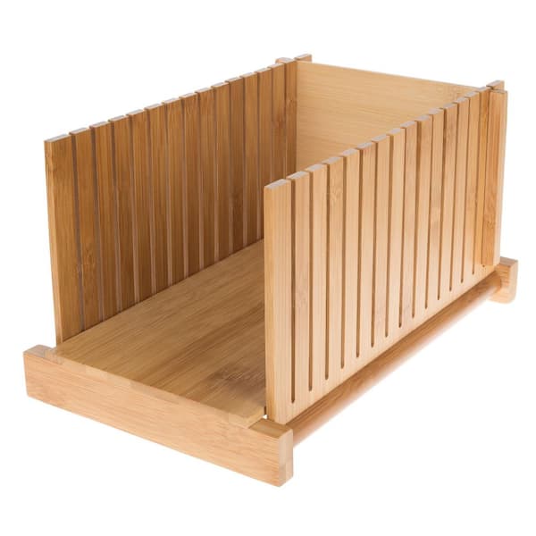 Classic Cuisine Adjustable Bamboo Knife Guide and Board for Bread Cutting