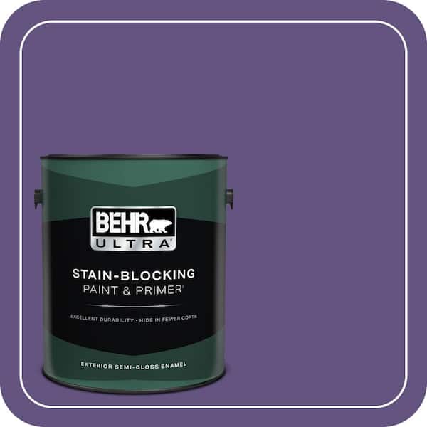 BEHR ULTRA 1 gal. #MQ4-28 Purple Sky Semi-Gloss Enamel Exterior Paint & Primer