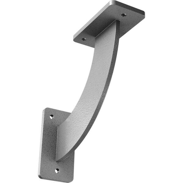 Ekena Millwork 2 in. x 7 in. x 7 in. Steel Hammered Gray Bradford Bracket