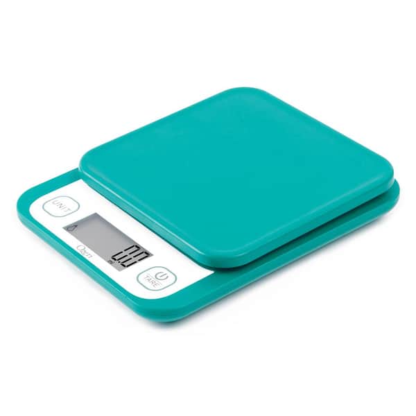 Ozeri Garden and Kitchen Scale II, Digital Food Scale with 0.1 g (0.005 oz.) Teal, 420 Variable Graduation Technology